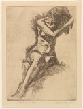 Artist: Dallwitz, David. | Title: Tired nude. | Date: 1953
