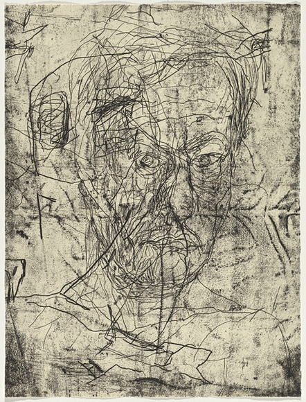 Artist: b'PARR, Mike' | Title: b'not titled.' | Date: 1995 | Technique: b'etching, printed in black ink, from one plate; lithographic crayon, printed in black ink, from one stone' Artist: b'PARR, Mike' | Title: b'not titled.' | Date: 1995 | Technique: b'etching, printed in black ink, from one plate; lithographic crayon, printed in black ink, from one stone'