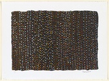 Artist: b'RED HAND PRINT' | Title: b'Jilamarra - lots of raining dots on a black background' | Date: 1998, 2 February | Technique: b'screenprint, printed in colour, from multiple stencils'