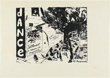 Artist: WORSTEAD, Paul | Title: Dance featuring Paper moon at the Settlement...26 March [1976].. | Date: 1976 | Technique: screenprint, printed in black ink, from one stencil | Copyright: This work appears on screen courtesy of the artist