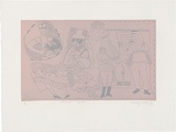 Artist: WALKER, Murray | Title: El Mundo and vignettes. | Date: 1975 | Technique: linocut, printed in colour, from multiple blocks