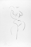 Artist: Powditch, Peter. | Title: not titled [standing feamale nude] | Date: c.1972 | Technique: lithograph, printed in black ink, from one plate
