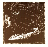 Artist: COLEING, Tony | Title: Up your bum. | Date: 1977 | Technique: linocut, printed in brown ink, from one block