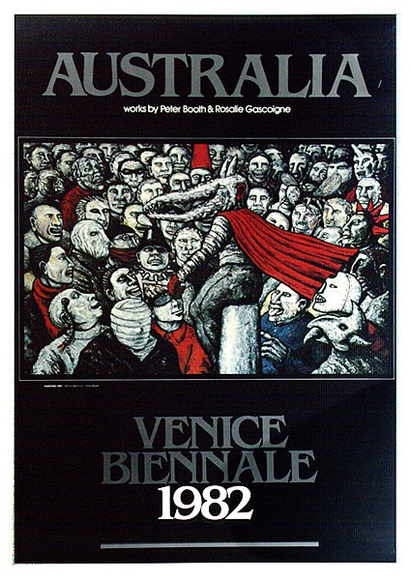 Artist: b'UNKNOWN' | Title: b'Australia. Venice Biennale 1982. Peter Booth and Rosalie Gascoigne' | Date: 1982 | Technique: b'offset-lithograph, printed in colour, from multiple plates' Artist: b'UNKNOWN' | Title: b'Australia. Venice Biennale 1982. Peter Booth and Rosalie Gascoigne' | Date: 1982 | Technique: b'offset-lithograph, printed in colour, from multiple plates'