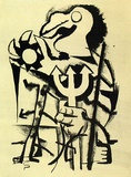 Artist: French, Len. | Title: (The albatross). | Date: (1955) | Technique: lithograph, printed in black ink, from one plate | Copyright: © Leonard French. Licensed by VISCOPY, Australia