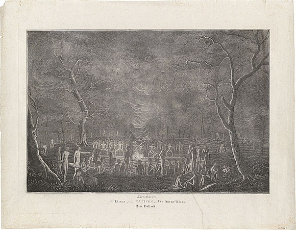 Title: b'Corrobborree or dance of the natives of New South Wales. New Holland.' | Date: 1817-1819 | Technique: b'engraving, printed in black ink, from one copper plate' Title: b'Corrobborree or dance of the natives of New South Wales. New Holland.' | Date: 1817-1819 | Technique: b'engraving, printed in black ink, from one copper plate'