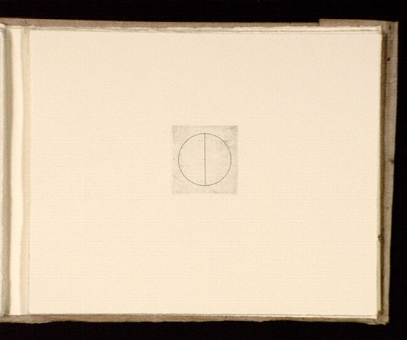 Artist: b'Mann, Gillian.' | Title: b'(Halved circle).' | Date: 1981 | Technique: b'etching, printed in black ink, from one plate' Artist: b'Mann, Gillian.' | Title: b'(Halved circle).' | Date: 1981 | Technique: b'etching, printed in black ink, from one plate'