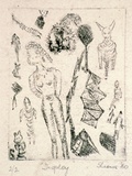 Artist: b'Shearer, Mitzi.' | Title: b'Display' | Date: 1980 | Technique: b'etching, drypoint printed in black ink with plate-tone, from one  plate'