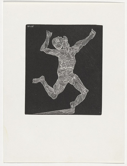 Artist: b'SELLBACH, Udo' | Title: b'Untitled' | Date: 1987, 29 November | Technique: b'relief-etching, printed in black ink, from one copper plate' Artist: b'SELLBACH, Udo' | Title: b'Untitled' | Date: 1987, 29 November | Technique: b'relief-etching, printed in black ink, from one copper plate'