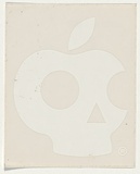 Title: iHac [white and clear sticker] | Technique: screenprint, printed in white ink, from one stencil