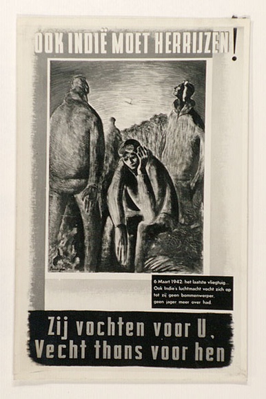 Artist: b'Bainbridge, John.' | Title: b'Ook Indie moet herrijzen!: 6 Maart 1942 het Laaste vliegtug.' | Date: (1944) Artist: b'Bainbridge, John.' | Title: b'Ook Indie moet herrijzen!: 6 Maart 1942 het Laaste vliegtug.' | Date: (1944)