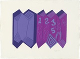 Artist: WALKER, Murray | Title: One two three four five six. | Date: 1970 | Technique: linocut, printed in colour, from multiple blocks