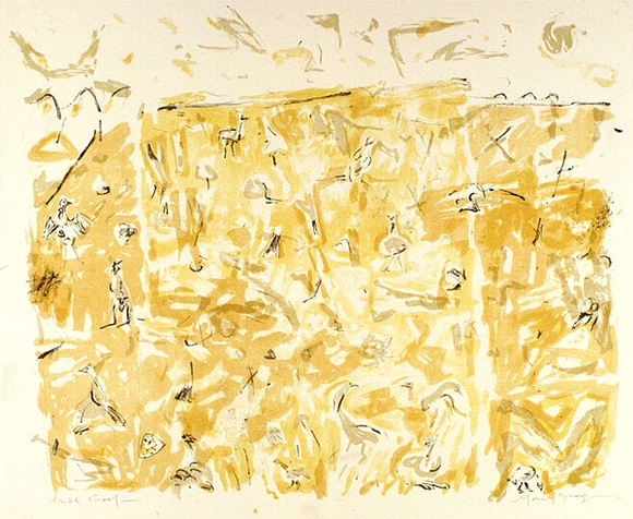 Artist: b'MACQUEEN, Mary' | Title: b'Hillside with fauna' | Date: 1976 | Technique: b'lithograph, printed in colour, from multiple plates' | Copyright: b'Courtesy Paulette Calhoun, for the estate of Mary Macqueen' Artist: b'MACQUEEN, Mary' | Title: b'Hillside with fauna' | Date: 1976 | Technique: b'lithograph, printed in colour, from multiple plates' | Copyright: b'Courtesy Paulette Calhoun, for the estate of Mary Macqueen'