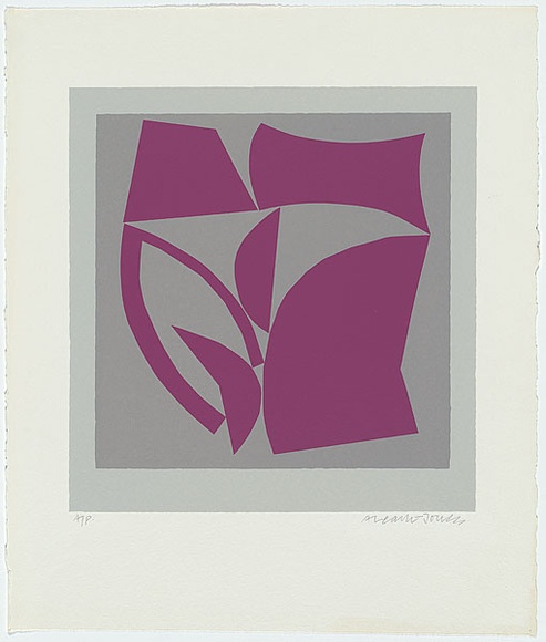 Artist: b'LEACH-JONES, Alun' | Title: b'Voyager 1, mulberry' | Date: 1978 | Technique: b'screenprint, printed in colour, from multiple stencils' | Copyright: b'Courtesy of the artist' Artist: b'LEACH-JONES, Alun' | Title: b'Voyager 1, mulberry' | Date: 1978 | Technique: b'screenprint, printed in colour, from multiple stencils' | Copyright: b'Courtesy of the artist'
