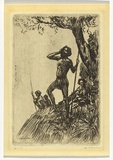 Artist: MINNS, B.E. | Title: Coo'ee | Date: c.1926 | Technique: drypoint, printed in black ink, from one plate