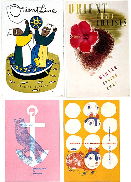 Artist: b'Annand, Douglas.' | Title: b'Brochure: Orient Line. Tourist classes. Information for passengers.' | Date: 1955 | Technique: b'letterpress, printed in colour' | Copyright: b'\xc2\xa9 A.M. Annand' Artist: b'Annand, Douglas.' | Title: b'Brochure: Orient Line. Tourist classes. Information for passengers.' | Date: 1955 | Technique: b'letterpress, printed in colour' | Copyright: b'\xc2\xa9 A.M. Annand'