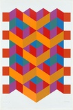 Artist: Hardy, Cecil. | Title: Heraldic spaces | Date: 1973 | Technique: screenprint, printed in colour, from multiple stencils