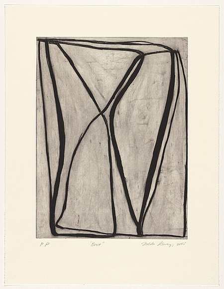 Artist: b'Kovacs, Ildiko.' | Title: b'Bend' | Date: 2005 | Technique: b'drypoint, printed in black ink, from one plate'