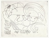 Artist: BOYD, Arthur | Title: Bert Hinkler washed ashore. | Date: (1968-69) | Technique: etching, printed in black ink, from one plate | Copyright: Reproduced with permission of Bundanon Trust