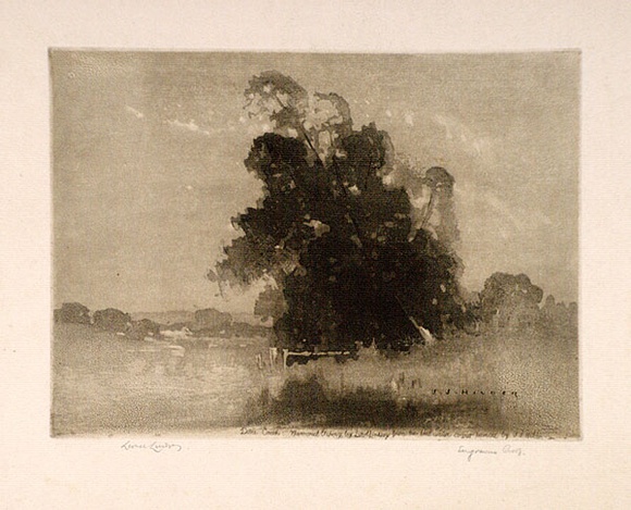 Artist: b'Hilder, J.J.' | Title: b'Dora Creek' | Date: 1918 | Technique: b'spirit-aquatint, printed in brown ink, from one plate' | Copyright: b'Courtesy of the National Library of Australia' Artist: b'Hilder, J.J.' | Title: b'Dora Creek' | Date: 1918 | Technique: b'spirit-aquatint, printed in brown ink, from one plate' | Copyright: b'Courtesy of the National Library of Australia'
