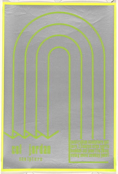 Artist: b'Jordan, Col.' | Title: b'Col Jordan Sculpture (green)' | Date: c.1970 | Copyright: b'\xc2\xa9 Col Jordan'