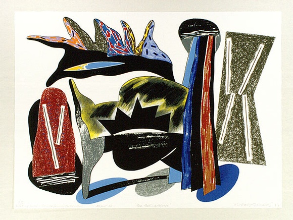 Artist: b'LEACH-JONES, Alun' | Title: bThe poet's landscape | Date: 1987 | Technique: b'screenprint, printed in colour, from multiple stencils' | Copyright: b'Courtesy of the artist' Artist: b'LEACH-JONES, Alun' | Title: bThe poet's landscape | Date: 1987 | Technique: b'screenprint, printed in colour, from multiple stencils' | Copyright: b'Courtesy of the artist'