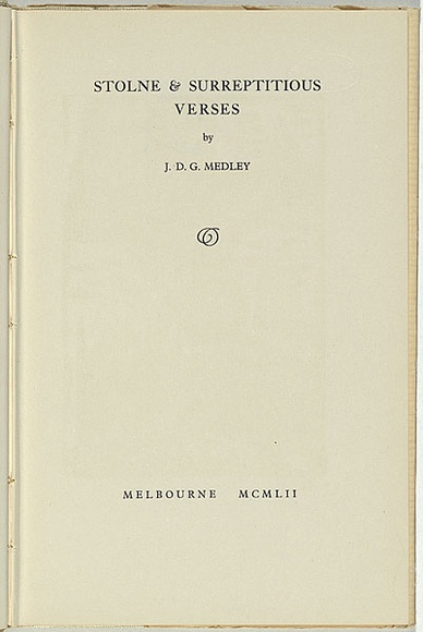 Artist: b'OGILVIE, Helen' | Title: b'title-page' | Date: 1952 | Technique: b'letterpress text, printed in black ink, from one plate'
