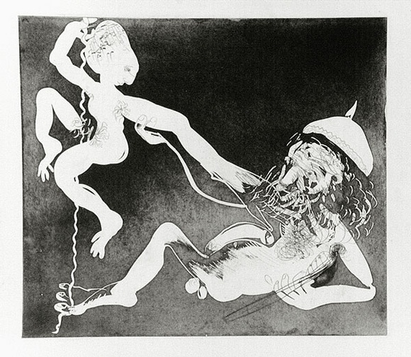 Artist: b'BOYD, Arthur' | Title: b'A woman deserting. Variant of no 15.' | Date: (1970) | Technique: b'etching and aquatint, printed in black ink, from one plate' | Copyright: b'Reproduced with permission of Bundanon Trust' Artist: b'BOYD, Arthur' | Title: b'A woman deserting. Variant of no 15.' | Date: (1970) | Technique: b'etching and aquatint, printed in black ink, from one plate' | Copyright: b'Reproduced with permission of Bundanon Trust'