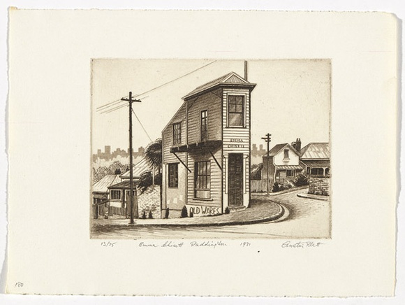 Artist: b'PLATT, Austin' | Title: b'Emma Chisset, Paddington' | Date: 1981 | Technique: b'etching, printed in black ink, from one plate' Artist: b'PLATT, Austin' | Title: b'Emma Chisset, Paddington' | Date: 1981 | Technique: b'etching, printed in black ink, from one plate'