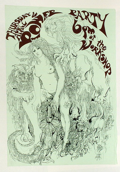 Artist: b'Alderton, Beverly.' | Title: b'Power Party' | Date: c.1978 | Technique: b'screenprint, printed in colour, from multiple stencils' Artist: b'Alderton, Beverly.' | Title: b'Power Party' | Date: c.1978 | Technique: b'screenprint, printed in colour, from multiple stencils'