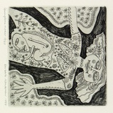 Artist: HANRAHAN, Barbara | Title: Springtime mother | Date: 1989 | Technique: etching, printed in black ink with plate-tone, from one plate