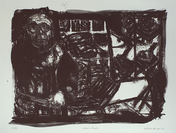 Artist: b'Henigan, Patrick.' | Title: b'Artist and studio' | Date: 1987 | Technique: b'lithograph, printed in black ink, from one stone' Artist: b'Henigan, Patrick.' | Title: b'Artist and studio' | Date: 1987 | Technique: b'lithograph, printed in black ink, from one stone'