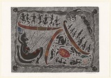 Artist: MOTLOP, Victor | Title: Seven blind brothers (1) | Date: 2001 | Technique: linocut, printed in colour, from one block