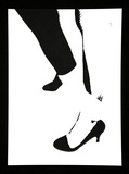 Artist: b'Twigg-Patterson, Sara.' | Title: b'not titled [black and white of lower leg and foot]' | Date: (1980) | Technique: b'offset-lithograph, printed in black ink'