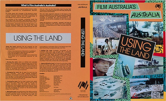 Artist: b'REDBACK GRAPHIX' | Title: b'Using the land' | Date: 1980-94 | Technique: b'offset-lithograph, printed in colour, from multiple plates' Artist: b'REDBACK GRAPHIX' | Title: b'Using the land' | Date: 1980-94 | Technique: b'offset-lithograph, printed in colour, from multiple plates'