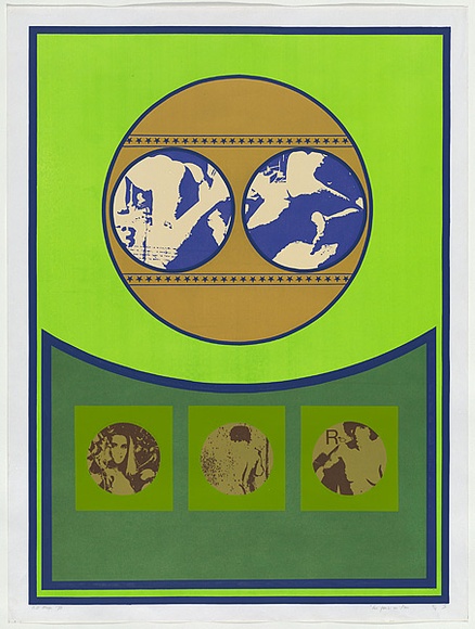 Artist: MEYER, Bill | Title: Les jambs en l'air, comme une femme lubrique | Date: 1970 | Technique: screenprint, printed in eight colours, from 7 hand-cut stencils and 1 photo-stencil | Copyright: © Bill Meyer
