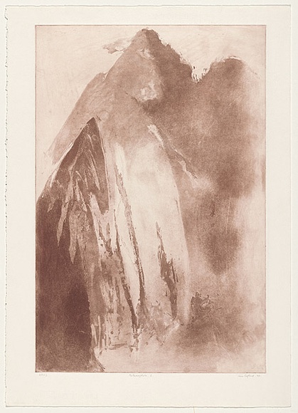 Artist: b'Defteros, June.' | Title: b'Metamorphism 3' | Date: 1993 | Technique: b'sugarlift aquatint, printed in red-brown ink, from one plate' Artist: b'Defteros, June.' | Title: b'Metamorphism 3' | Date: 1993 | Technique: b'sugarlift aquatint, printed in red-brown ink, from one plate'