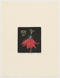 Artist: Dunlop, Brian. | Title: Plant form I | Date: 1989, January | Technique: etching and aquatint, printed in black ink, from one plate; handcoloured