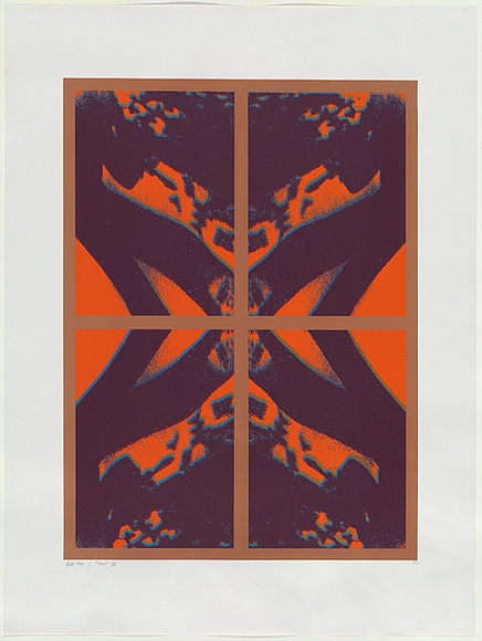 Artist: MEYER, Bill | Title: Focus ZZZ | Date: 1971 | Technique: screenprint, printed in five colours, from multiple stencils; 1 photo stencil, 2 hand-cut stencils | Copyright: © Bill Meyer