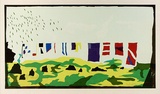 Artist: b'COLEING, Tony' | Title: b'Idea for sculpture [1].' | Date: 1974 | Technique: b'screenprint, printed in colour, from eight stencils'