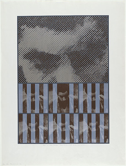 Artist: b'MADDOCK, Bea' | Title: b'Draw a non-simple boundary with only one inside' | Date: 1970 | Technique: b'screenprint, printed in colour, from six stencils' Artist: b'MADDOCK, Bea' | Title: b'Draw a non-simple boundary with only one inside' | Date: 1970 | Technique: b'screenprint, printed in colour, from six stencils'