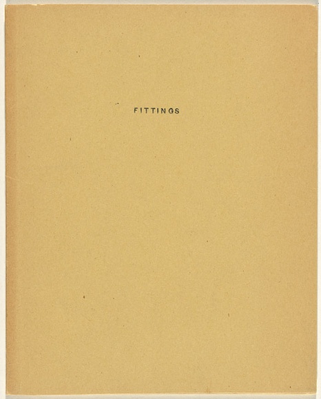 Artist: b'Johnson, Tim.' | Title: b'Fittings.' | Date: c.1971 | Technique: b'offset-lithograph on typescript' | Copyright: b'\xc2\xa9 Tim Johnson' Artist: b'Johnson, Tim.' | Title: b'Fittings.' | Date: c.1971 | Technique: b'offset-lithograph on typescript' | Copyright: b'\xc2\xa9 Tim Johnson'