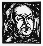 Artist: Taylor, John H. | Title: Harry Rosengrave [1]. | Date: 1973 | Technique: linocut, printed in black and grey  ink, from two blocks