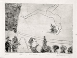 Artist: BALDESSIN, George | Title: Stars and sawdust I. | Date: 1963 | Technique: etching, printed in black ink, from one plate