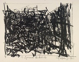 Artist: Halpern, Stacha. | Title: not titled [Paris scene] | Date: 1965, November | Technique: lithograph, printed in black ink, from one stone [or plate]