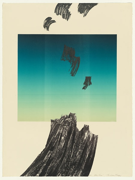 Artist: b'King, Grahame.' | Title: b'Blue poem' | Date: 1975 | Technique: b'lithograph, printed in colour, from multiple stones [or plates]'