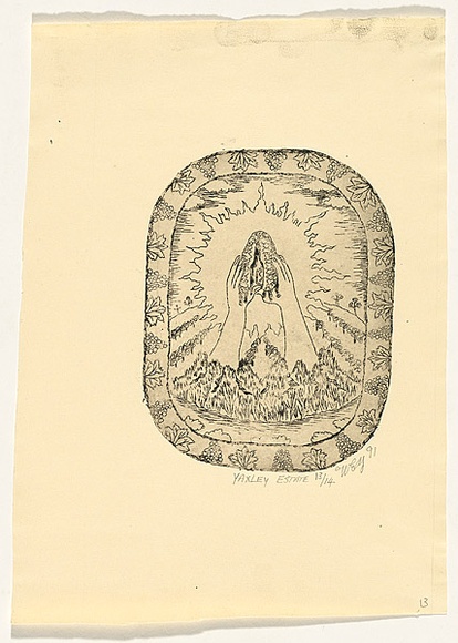 Title: b'Yaxley estate' | Date: 1991 | Technique: b'etching, printed in black ink with plate-tone, from one plate'