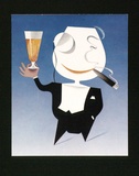 Artist: Bainbridge, John. | Title: (Mr Brandyman symbol for Martell Brandy: one of two prints mounted on board). | Date: (1958) | Technique: photo-lithograph