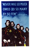Artist: Swan, James. | Title: Never was so much owed to so many by so few | Date: 1981 | Technique: screenprint, printed in colour, from multiple stencils