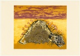 Artist: BOYD, Arthur | Title: Nebuchadnezzar protecting his gold. | Date: 1990 | Technique: collograph, printed in colour, from multiple plates | Copyright: Arthur Boyd's work reproduced with the permission of Bundanon Trust